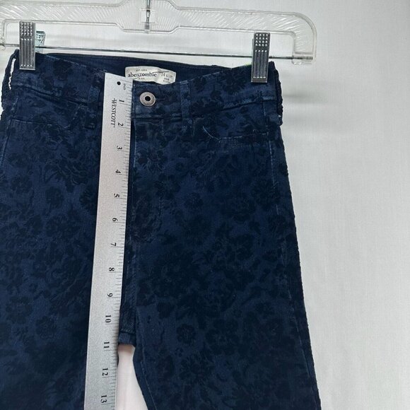 Abercrombie Kids Jeans Girls Sz 14 Slim Super Skinny Denim Dark Washed Blue - Picture 10 of 11